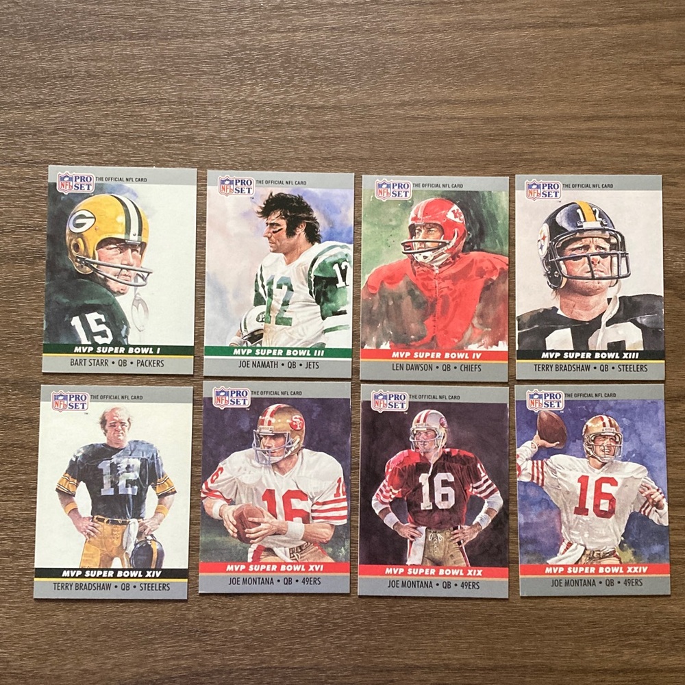 NFL Pro Set MVP Super Bowl Cards